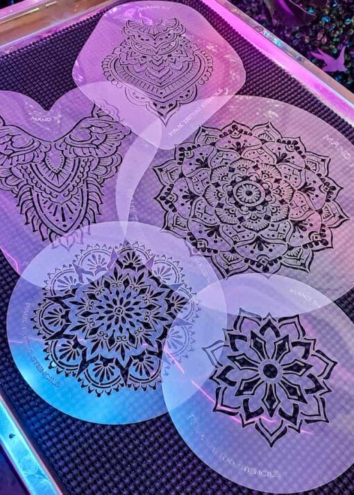 Faux Tattoo Stencils Mandalas Set #1