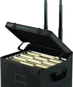 Vaultz Portable File Storage Box with Handle Open