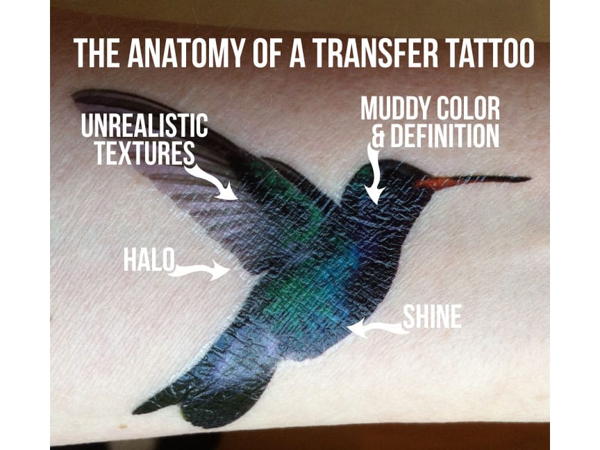 Hummingbird transfer Tattoo explained