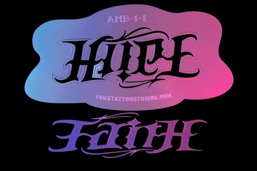 Hope/Faith Ambigram Stencil Mini Set