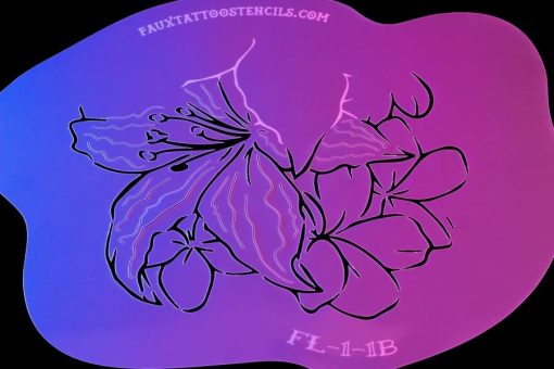 Tropical Medley Floral Airbrush Tattoo Stencil Set