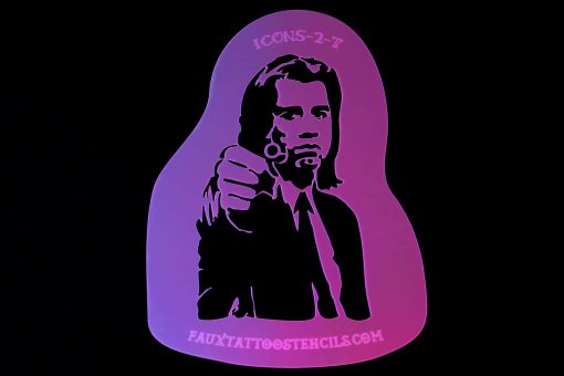 Vincent Vega Airbrush Tattoo Stencil