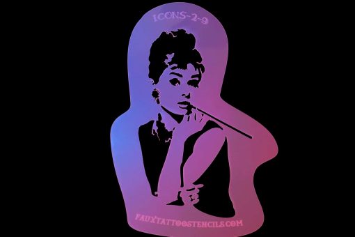 Holly Golightly Airbrush Tattoo Stencil