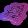 Traditional Japanese Peony Airbrush Tattoo Stencil