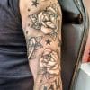 Faux Tattoo Stencils Roses ROS Sleeve Example
