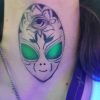 FTS Aliens No. 3 "3rd Eye Floral Alien" Airbrush Tattoo Stencil - Image 2