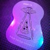 FTS Pizza Themed UFO Pizza Slice Airbrush Tattoo Stencil