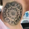 Faux Tattoo Stencils Mandala Airbrush Tattoo Stencil neck