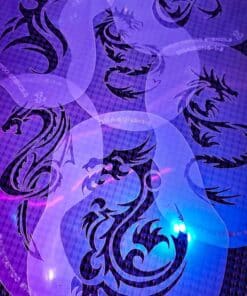 Faux Tattoo Stencils Set Dragons No 1 Tribal Dragons Set